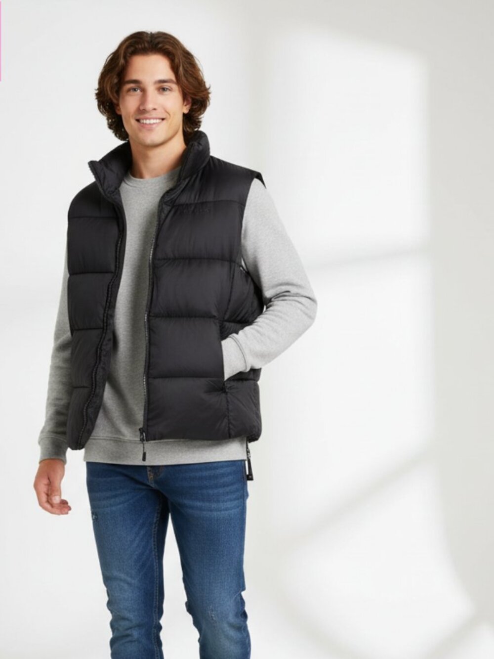Urban Outfitters Iets Frans Quilted Puffer Vest NWT Black Med